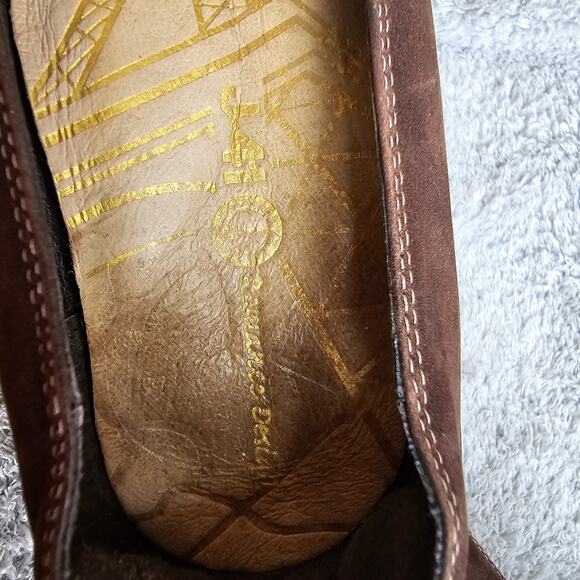 J41 Jambu Romance‎ Design Women's Blossom Suede Leather Pump Heels Sz 8.5 Brown - Picture 7 of 7